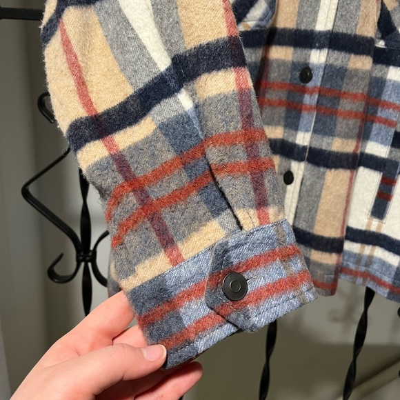 Zara Long Sleeve Plaid Shirt Jacket - Picture 3 of 3